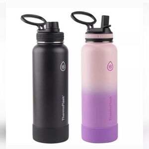 Thermoflask 40oz Stainless Steel Insulated Water Bottles w/ Straw & Spou…